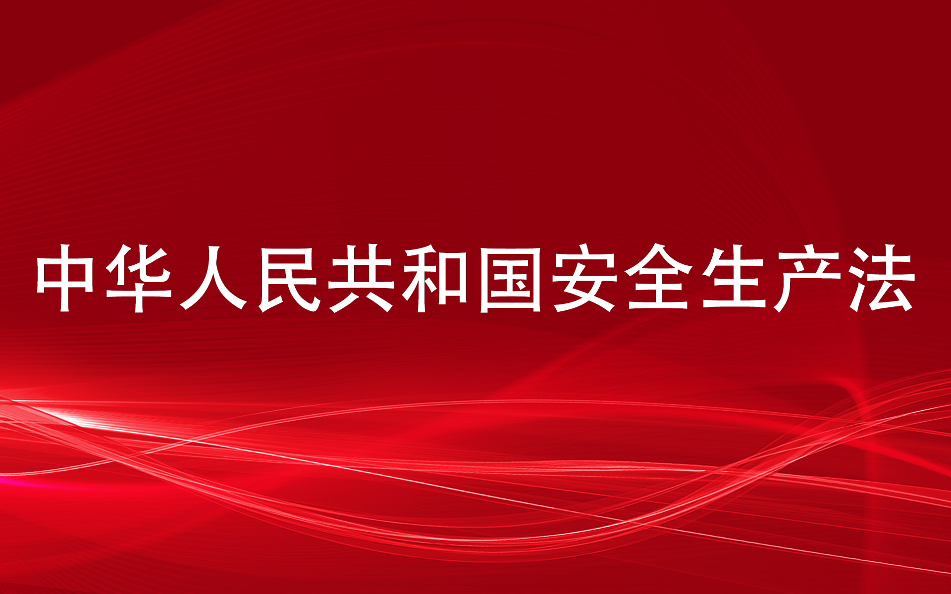 中华人民共和国安全生产法