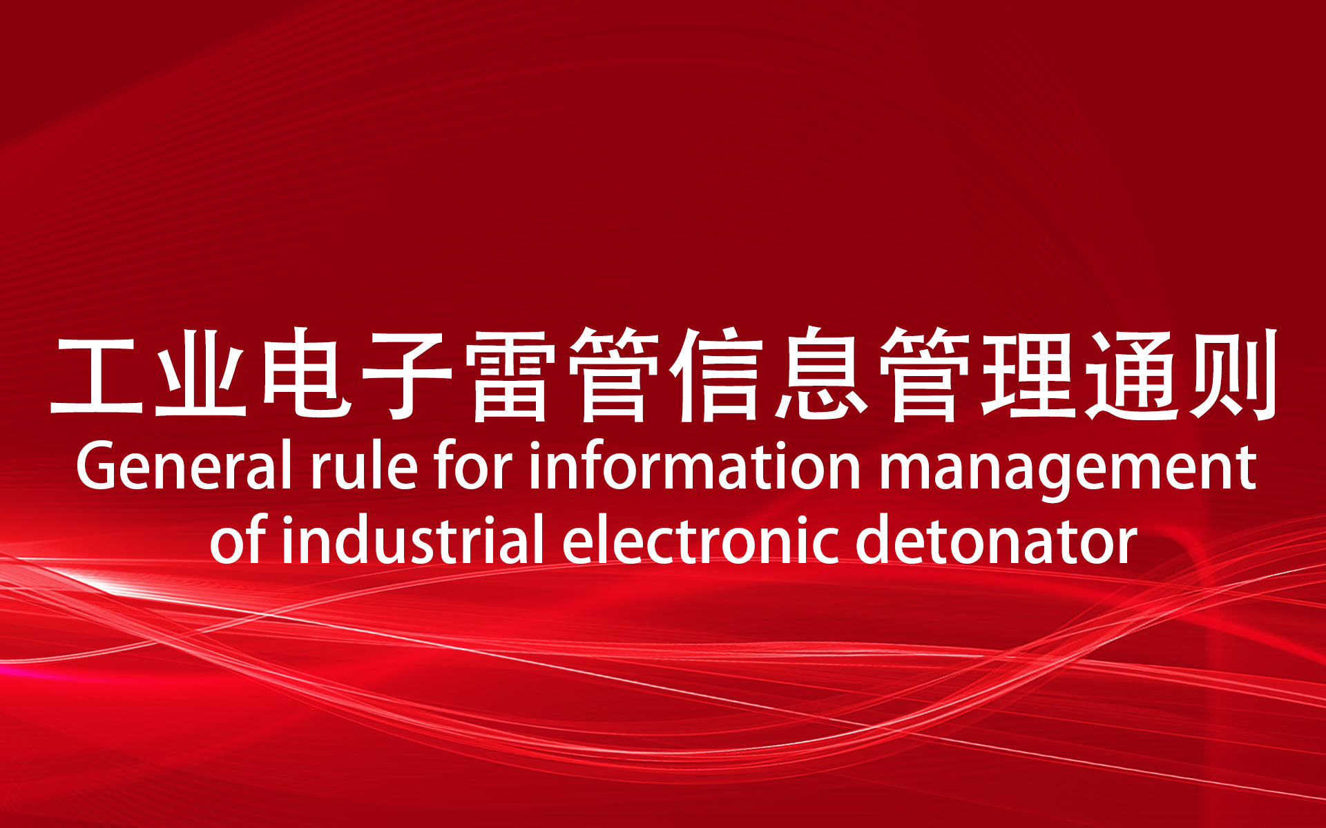工业电子雷管信息管理通则